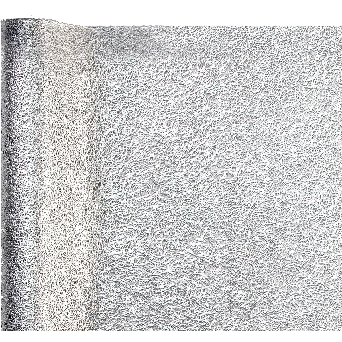 " OCCASIONS " 10 Piece Pack Wedding Party 10 Piece Pack Pressed Vinyl Metallic Table Runners 15" x 70" (Glam Runners, Silver)