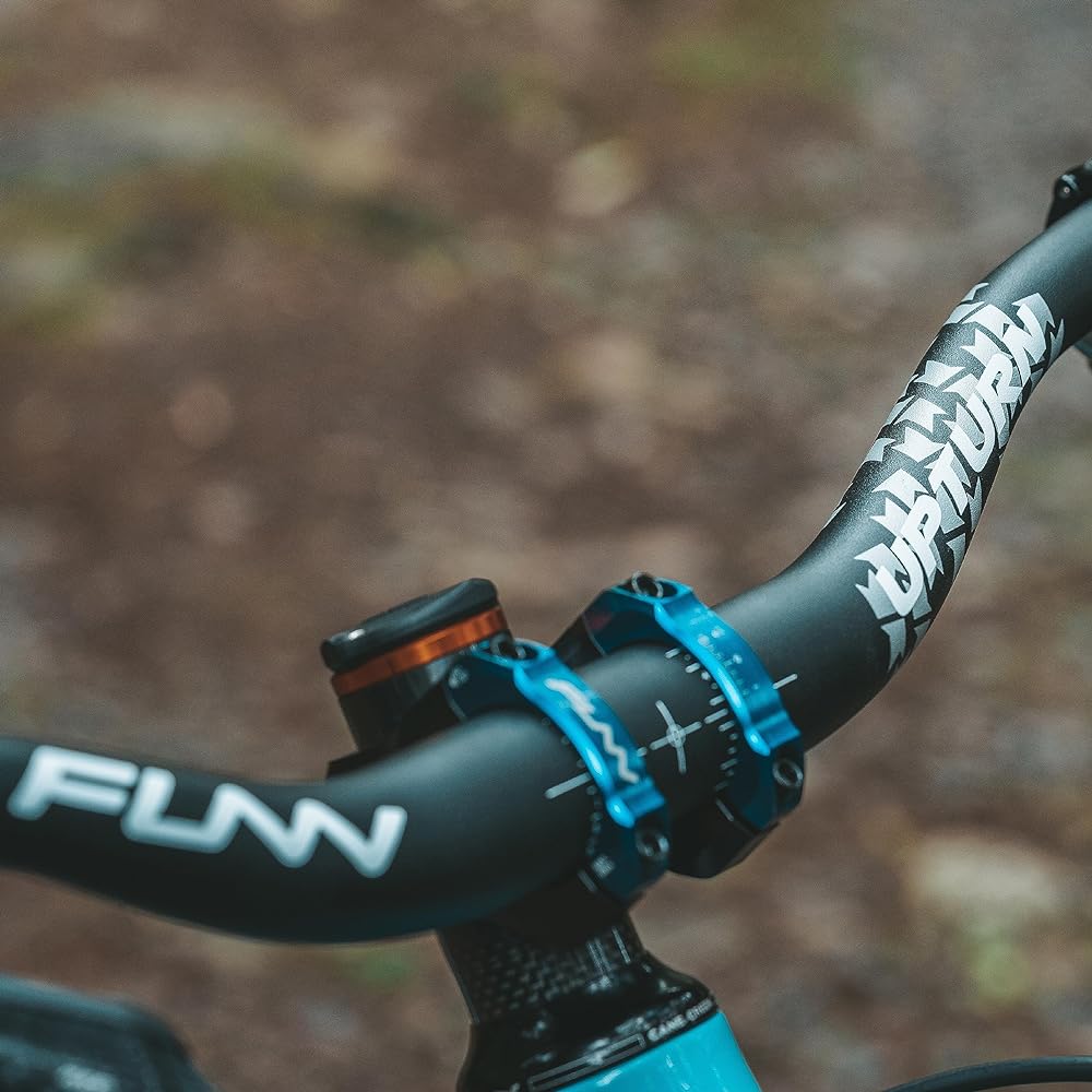 Funn Upturn High Rise Mountain Bike Handlebar - Includes 31.8mm bar clamp and 785mm width. Durable and lightweight alloy riser bicycle handlebar for MTB and BMX bikes, 55mm rise, gray MTB handlebar
