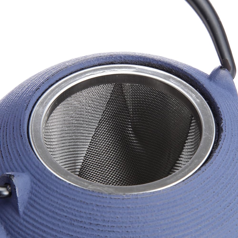 World Create Aika Japanese Tableware Hinomaru Purple Navy Iron Teapot 10258
