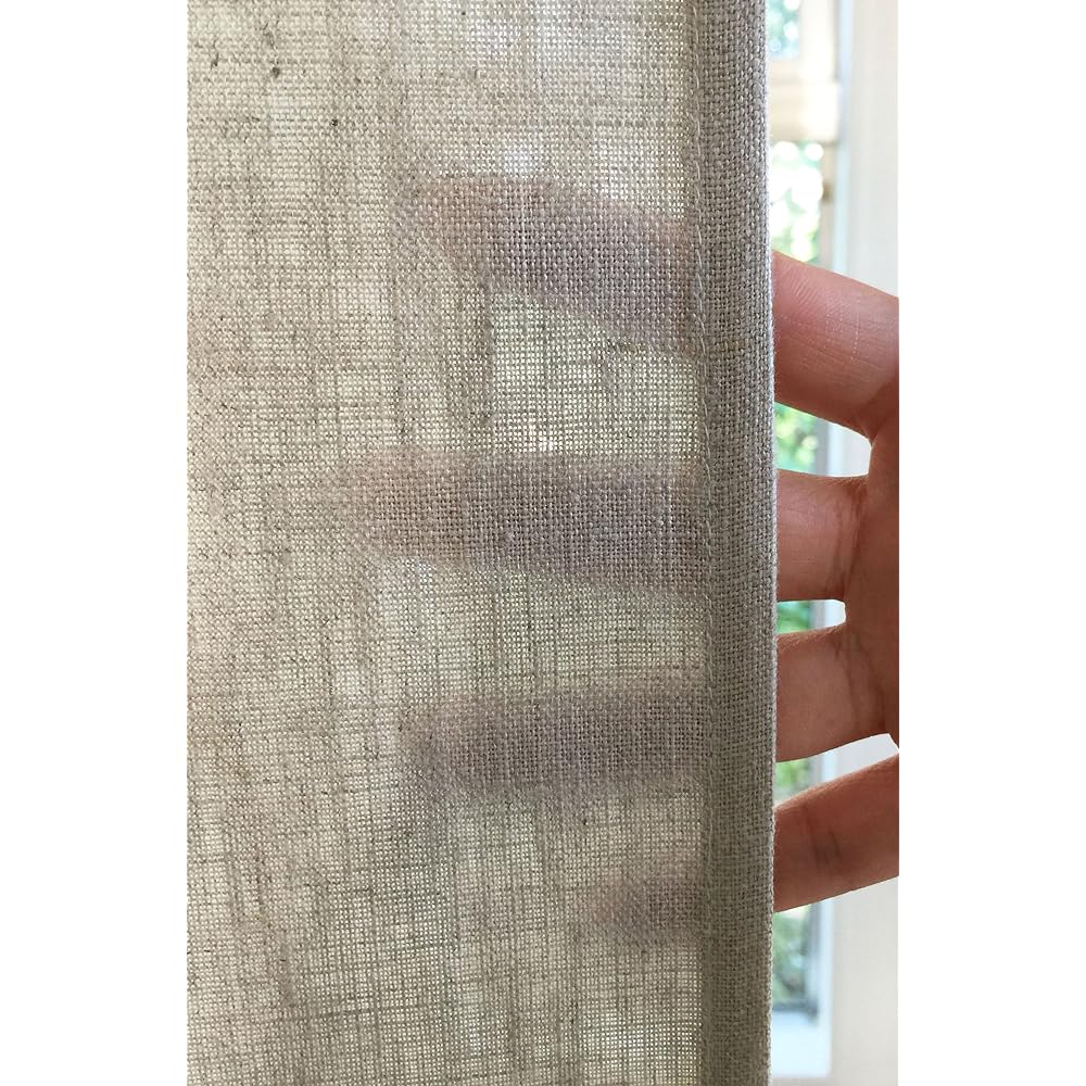 NEXT Curtain Linen Gray Beige Approx. Width 85cm x Length 170cm 100% Linen Plain Long Length