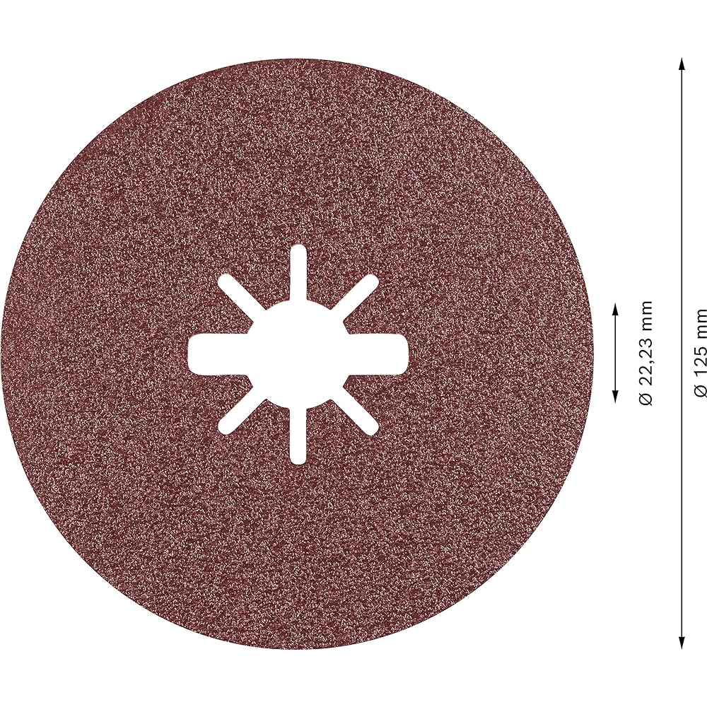 BOSCH X-LOCK Prisma Ceramic Sanding Disc R781 (Metal, 125mmφ, 80, 25 pieces) 2608621796