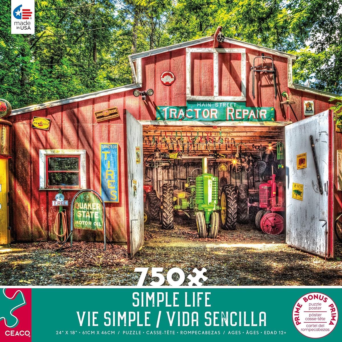 Ceaco - Simple Life - Tractor Repair - 750 Piece Jigsaw Puzzle
