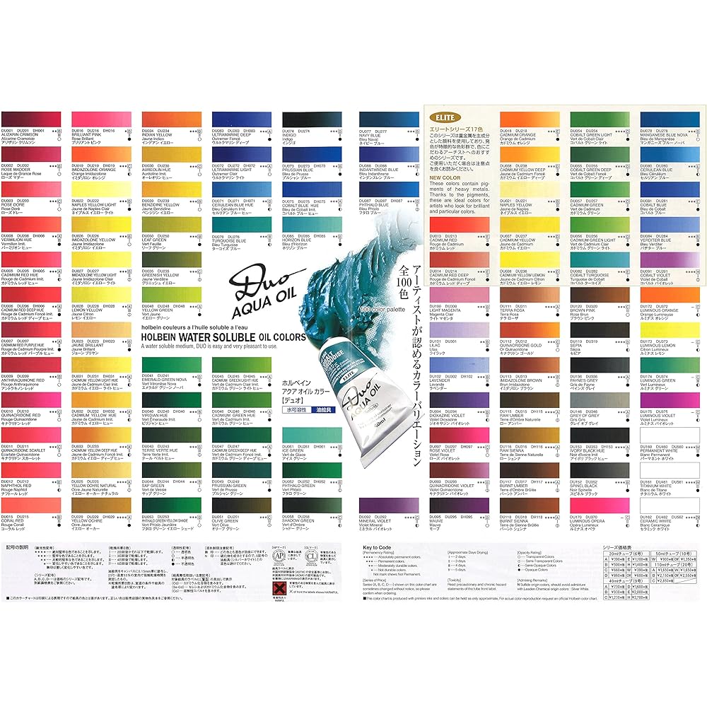 Holbein Aqua Oil Color DUO DU921 20 piece set (20ml 18 colors + 50ml white medium) 23921