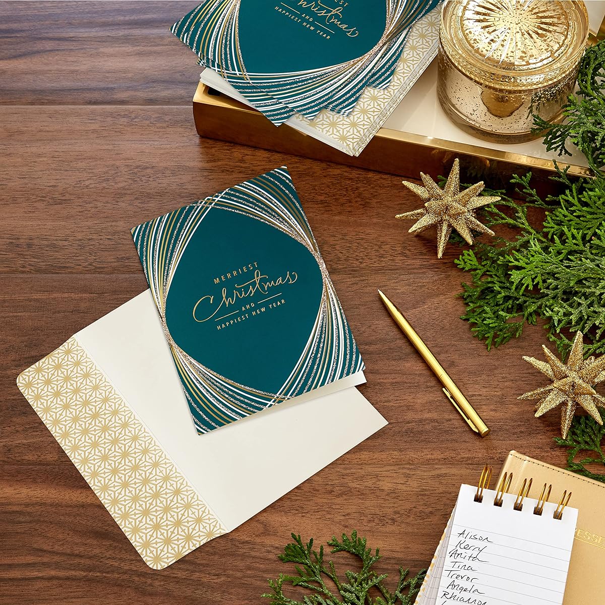 Hallmark Boxed Christmas Cards - The Merryest Christmas (16 Cards and Envelopes)