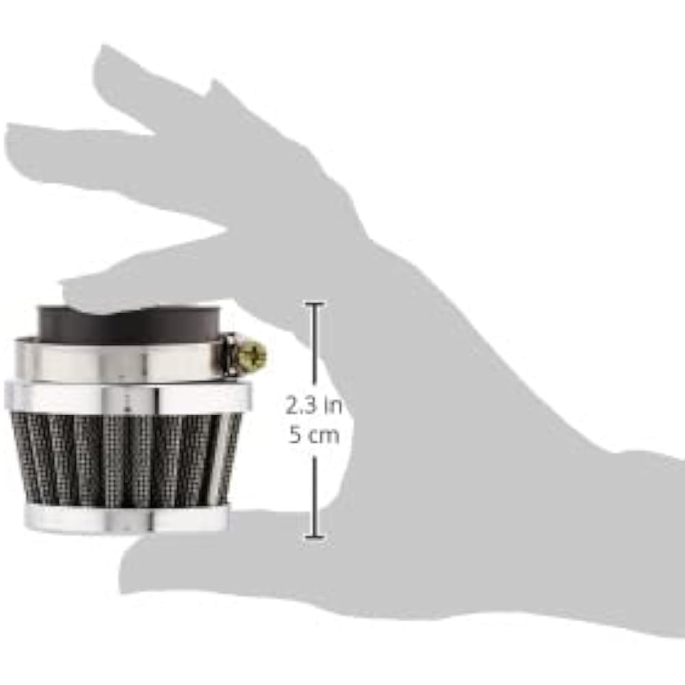 Kijima Motorcycle Bike Parts Power Air Cleaner Universal 00° Mounting Diameter 35mm Total Length 56mm Outer Diameter 61mm 102-037