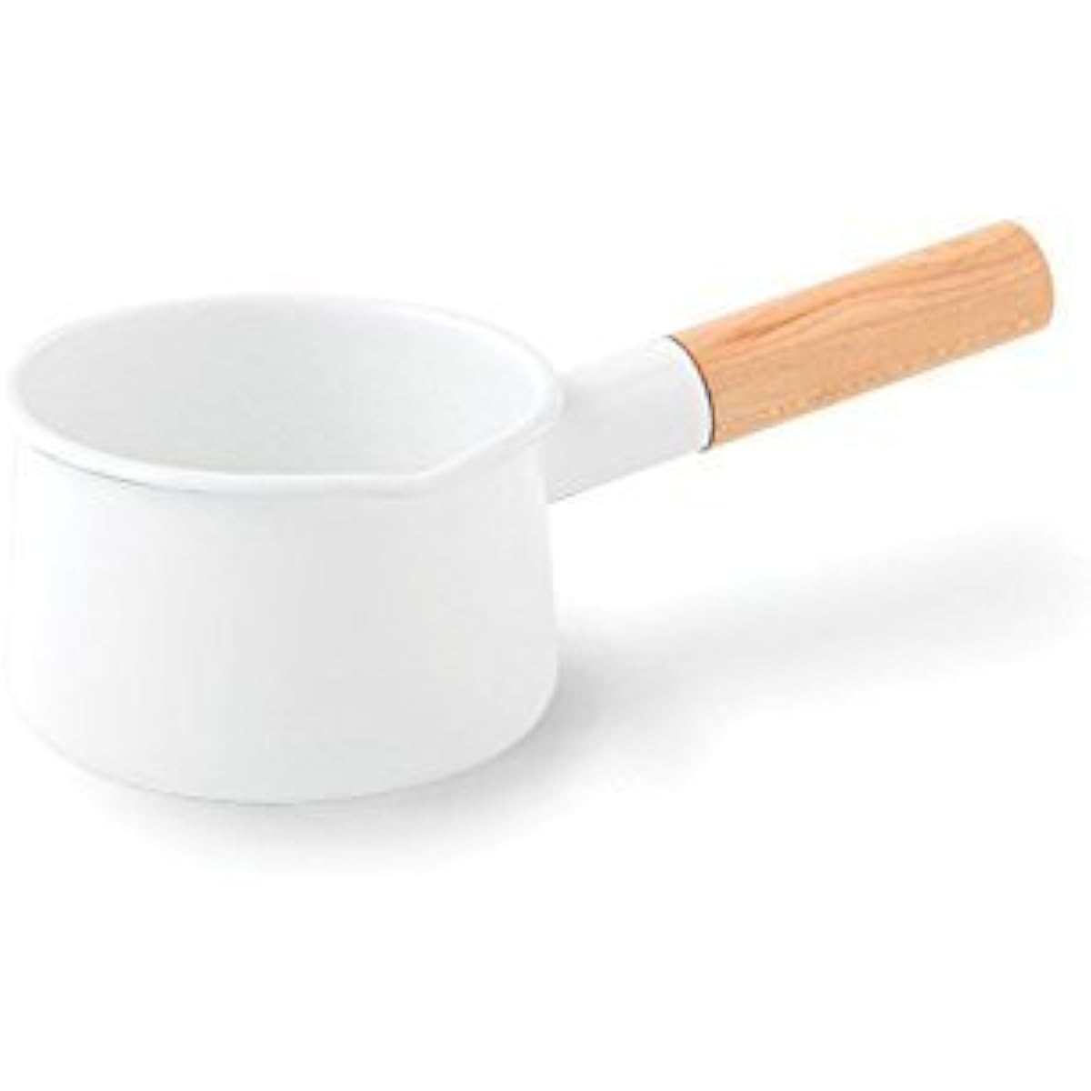 Kaico Made in Japan Enamel Milk Pan S 13cm White K-004