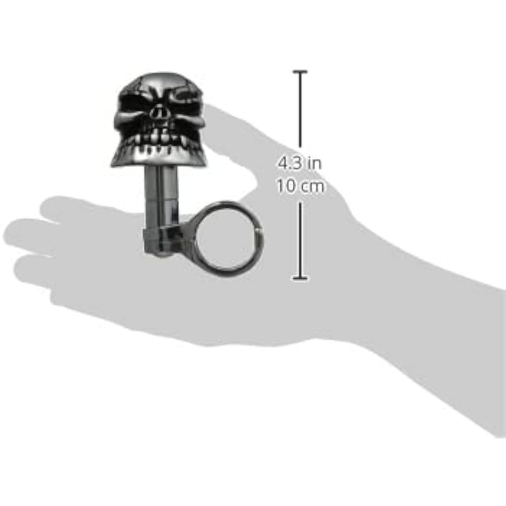 JET INOUE Handle Spinner Skull Silver 506187 Adopts bearings Mounting handle size 26~32mmΦ Comes with hex wrench and 2 rubber gaskets