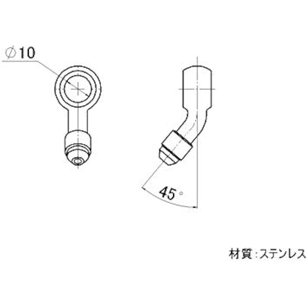 SWAGE LINE Banjo Stainless Steel φ10 20° 2 pieces SW-B1020