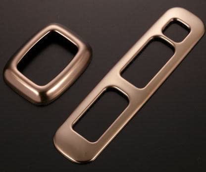 Power Window Switch Panel, Left and Right Stainless Steel, Double Sided Tape Applied -DA16T Carrie (KX/KC Special)/Super Carrie (X) (Brown Wood Grain)
