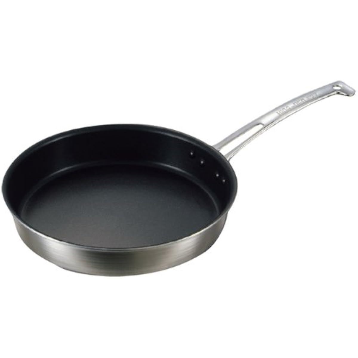 King Flon stainless steel cast handle one-handed wide frying pan 21cm
