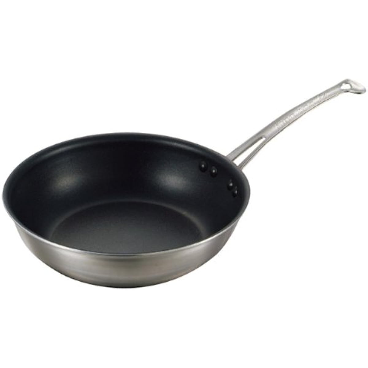 EBM Nakao Aluminum Manufacturing King Flon Stainless Steel Cast Handle Deep Frying Pan 24cm