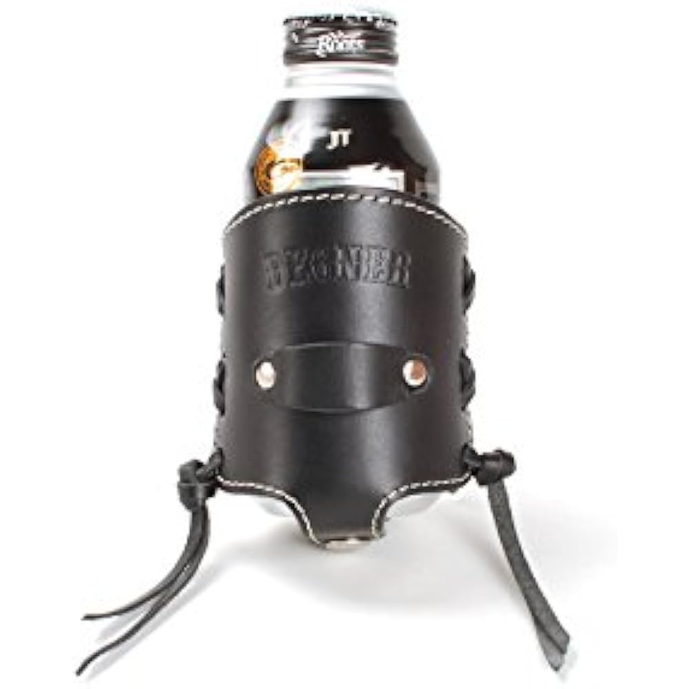 DEGNER Drink Holder Natural Tanned Cowhide Leather BLACK DH-4