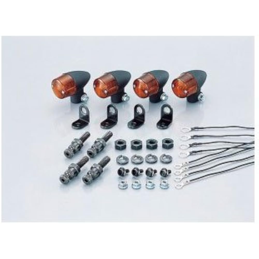 KITACO Turn Signal KIT/Rocket Mini Aluminum Ground/Amber Monkey/Gorilla APE50 APE100 830-0400111B