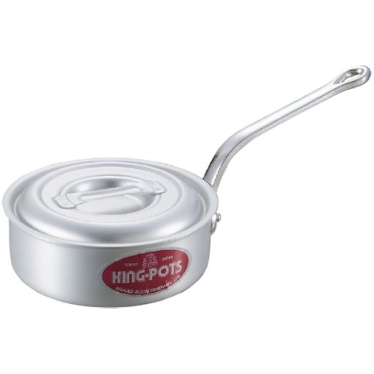 King anodized shallow type one-handed pot (with scale) 30cm