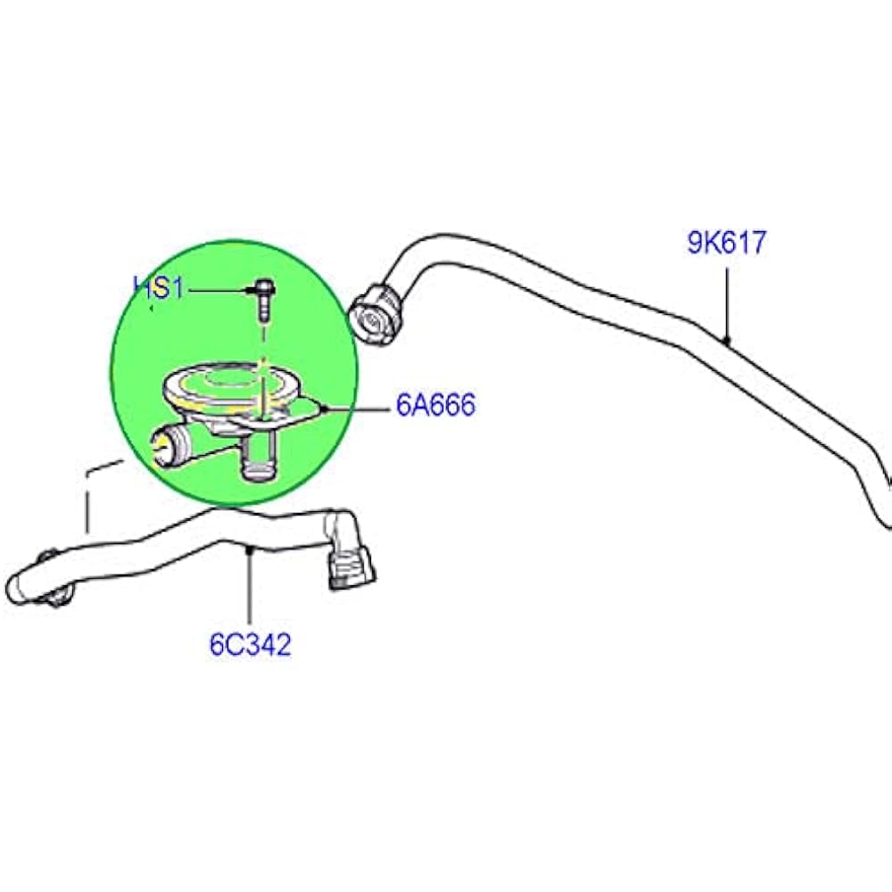 LAND ROVER crankcase PCV ventilation valve Range Rover 05-09 LR3 Sports LR4 LR003380