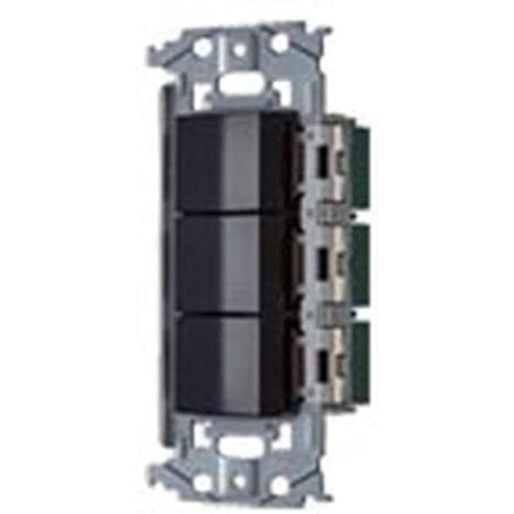 Panasonic SO-STYLE Embedded Switch Set Switch C x 3 Matte Black WNSS50222B