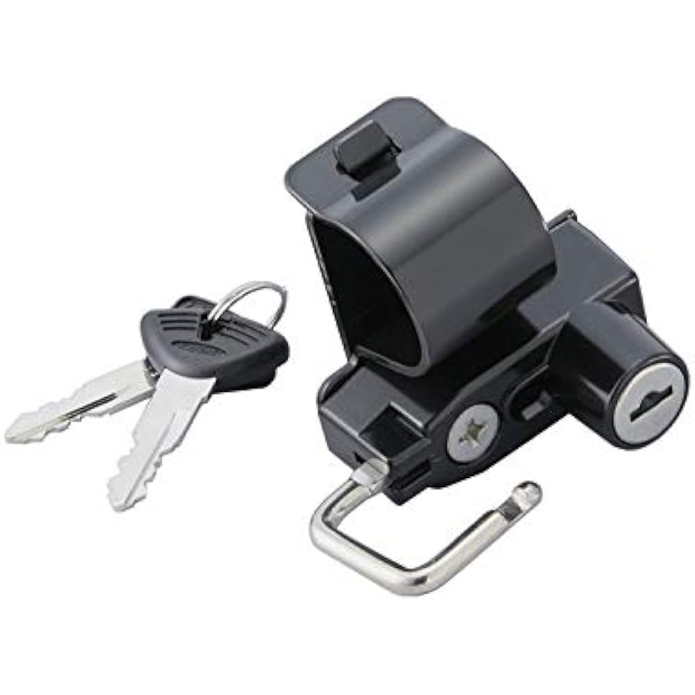 Kijima Honda 303-1597 Motorcycle Helmet Lock Holder, Black, ?1.1 inches (28.6 mm), Universal, Compatible with 2020 Rebel 250, etc