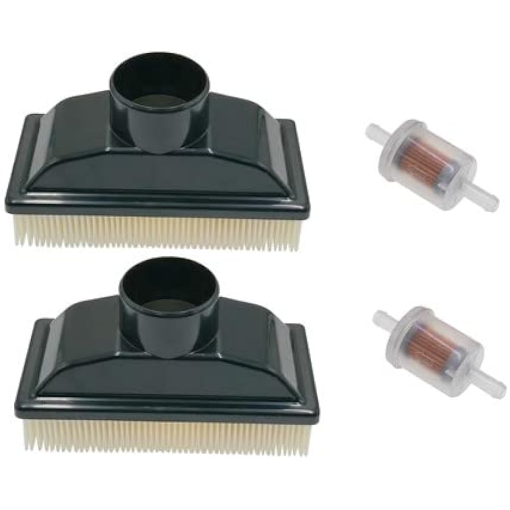 TENOMAL 2 Pack 11013-0727 Air Filter with Fuel Filter Replacement Kawasaki 11013-0727 11013-7050 99999-0383 999990383 KM-11013-0727 KM-11013-7050 KM-9999KM-99-0383 Kawasaki FR Compatible with 541V-FR600V