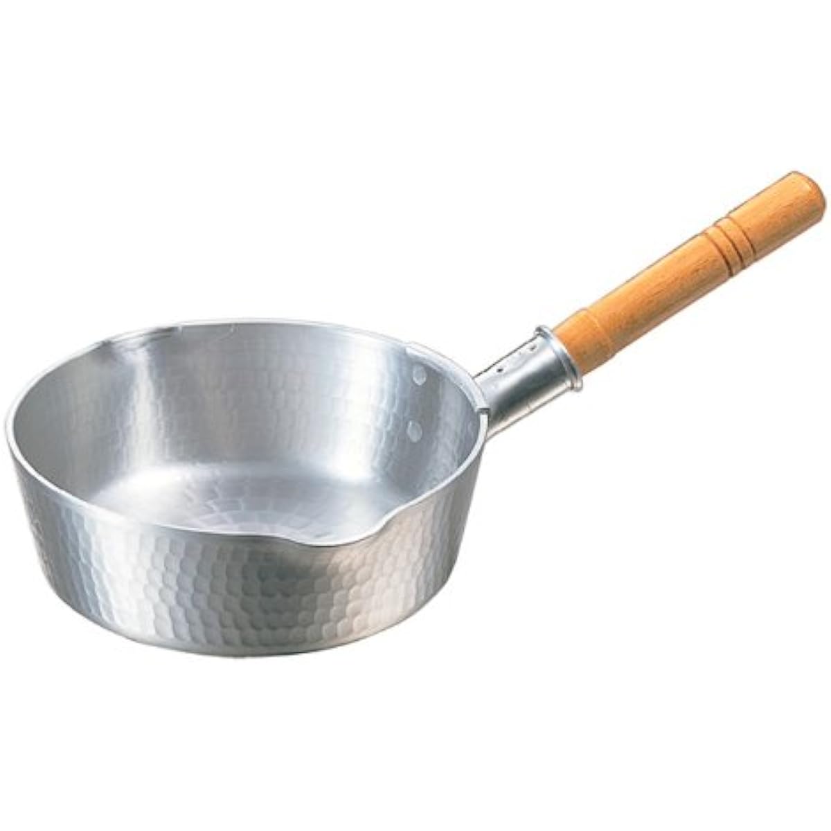 Nakao Aluminum Manufacturing Aluminum Flat Bottom Shallow Hammered Snow Flat Pot (with scale) 27cm
