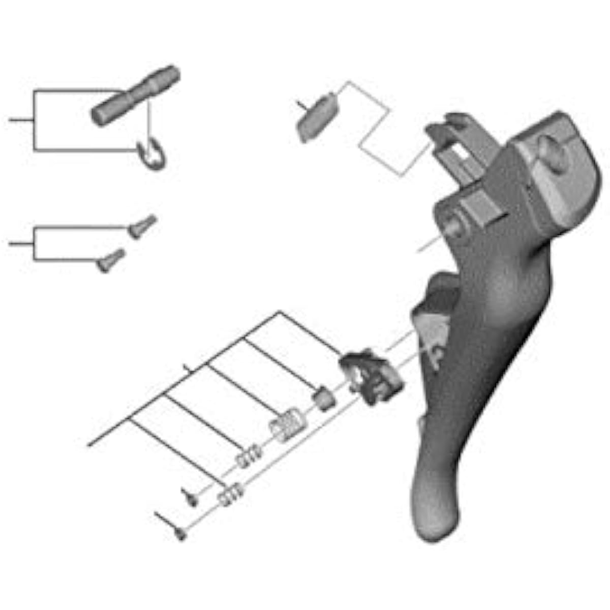 SHIMANO Repair Parts Main Lever Assembly (Left) ST-R8050 Y0E398010
