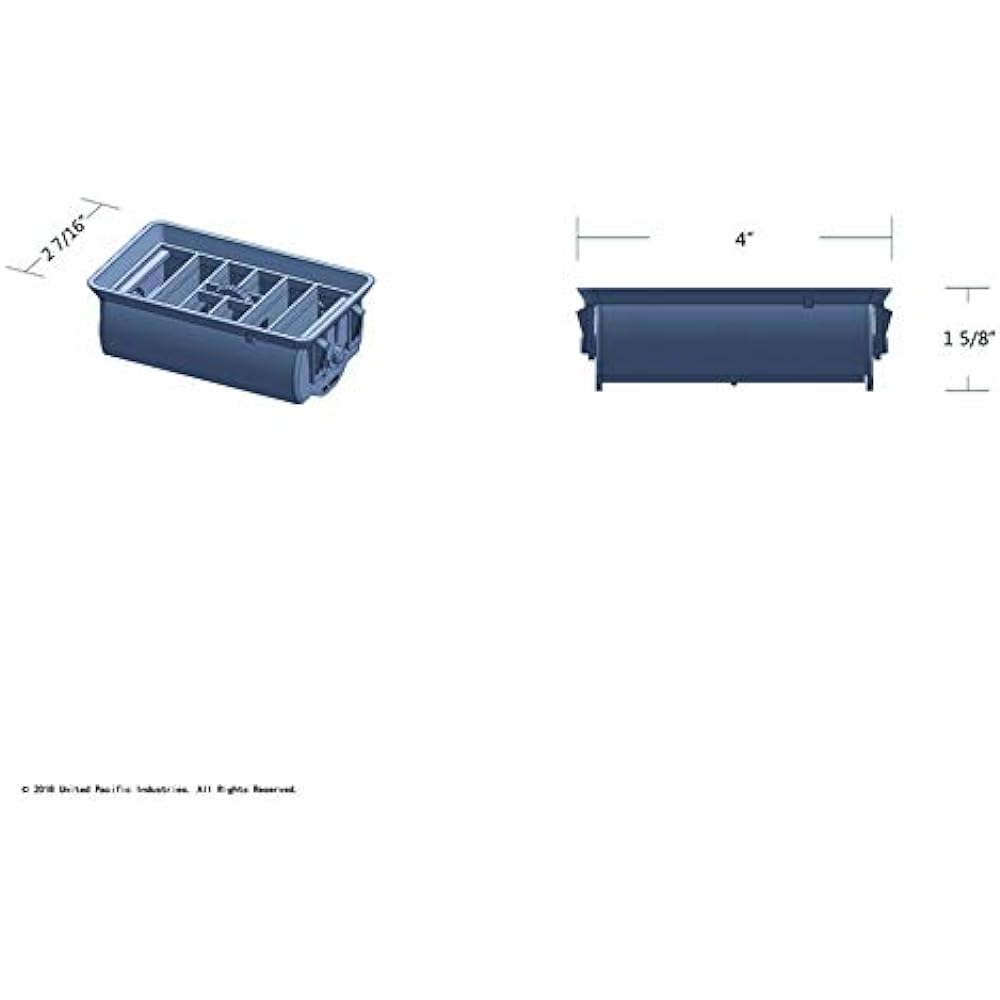 UNITED PACIFIC FREIGHTLINER FLD Classic Heater A/C Vent/Chrome Plastic Dash Vent Grill