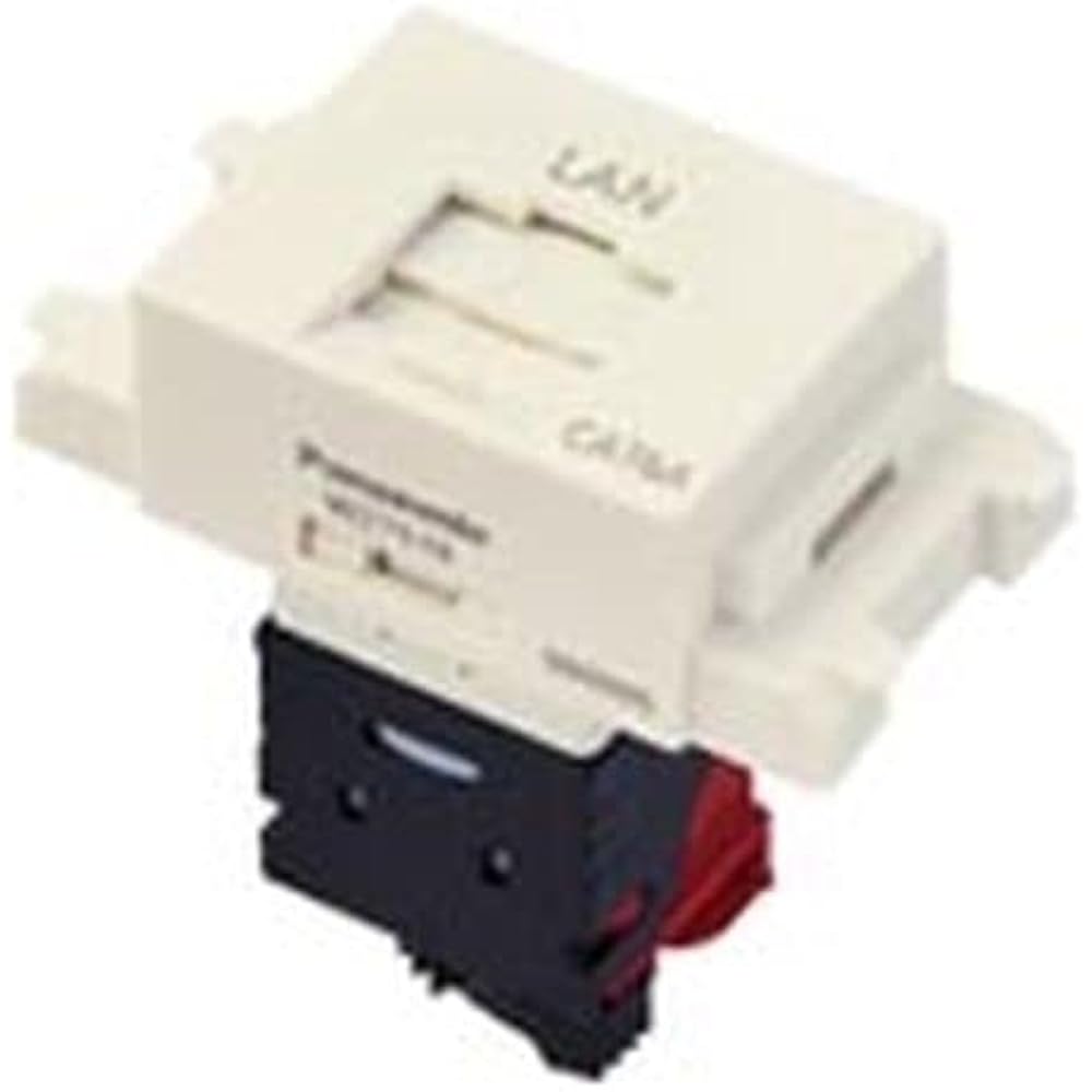 Panasonic Information Modular Jack Assembly CAT6A Embedded Milky White WZ7519