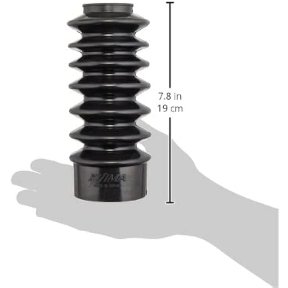 Kijima Motorcycle Front Fork Boots 2020 Rebel 250 Compatible Dyna ('91-'05)/Sportster ('86-'14) Black Upper 39φ/Lower 63φ HD-03213