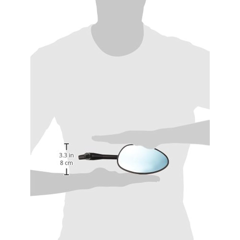 Kijima Motorcycle Bike Parts TECH02 Mirror/Blue Glass Compatible with Newly Certified Vehicles Black/Left 78 x 140 BM-07003