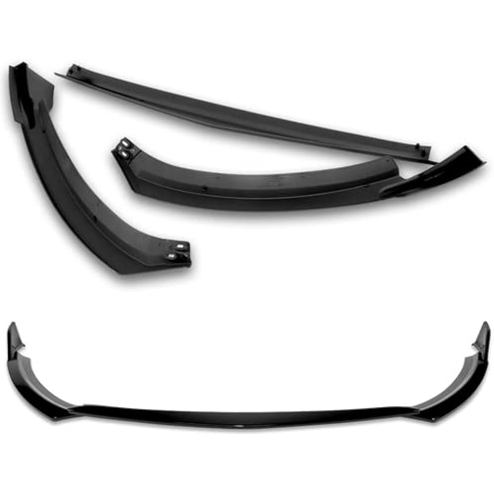 HK5 3 ABS ST style Front bumper lip spoiler Splitter side body kit trim protection 2022 2023 Toyota GR86 compatible (black painting)