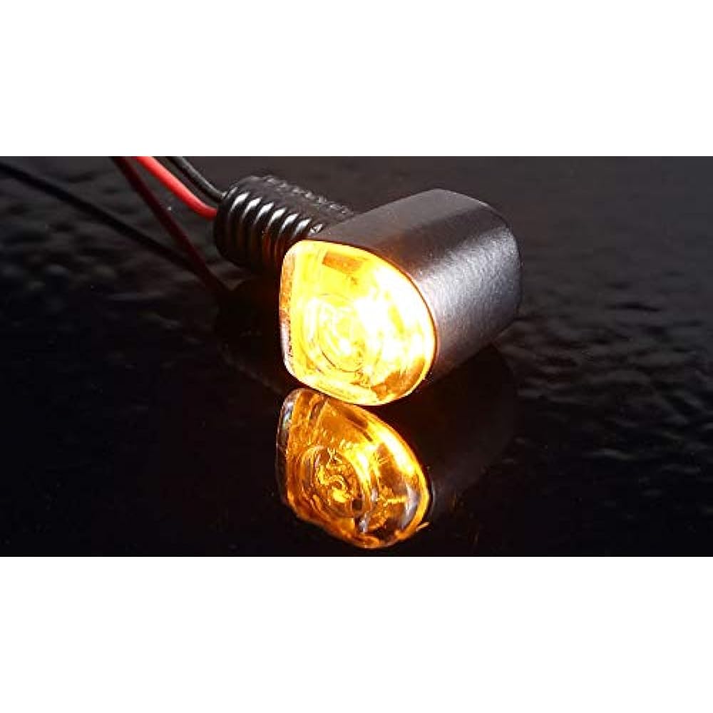 Kijima Motorcycle Turn Signal LED Turn Signal Lamp Nano Type Black Body/Clear Lens 219-5179