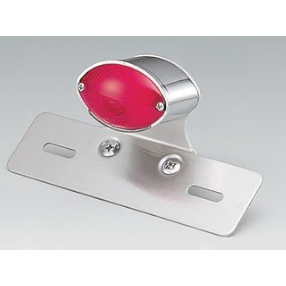 Kijima Motorcycle Bike Parts 27 Tail Lamp Mini Mini Cat's Eye G18 12V23/5W with Aluminum Plate Universal Z9-13-004