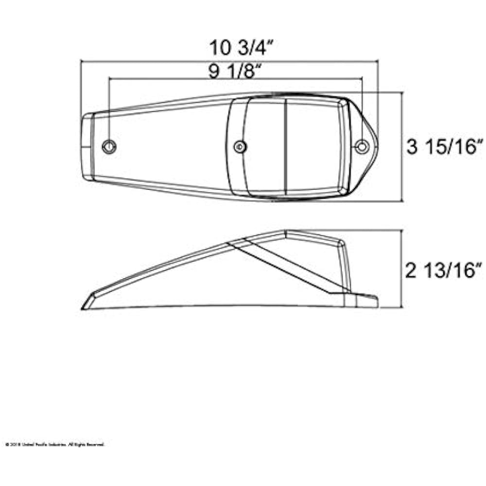UNITED PACIFIC 39529 17 Reflector Square Card Light Kit LED / Amber Lens