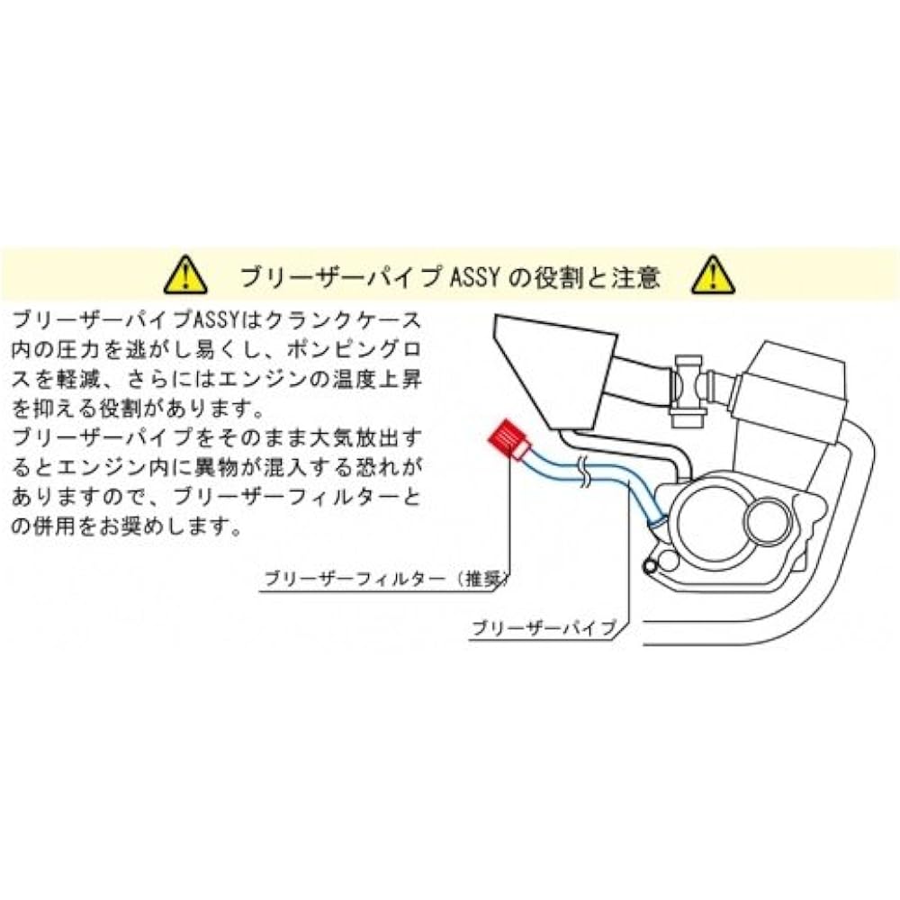 KITACO Breather Pipe ASSY Type 2 (B-5) M23-P3.0 CBR400R CB400SF CB750F CB1000SF etc. 513-1000005
