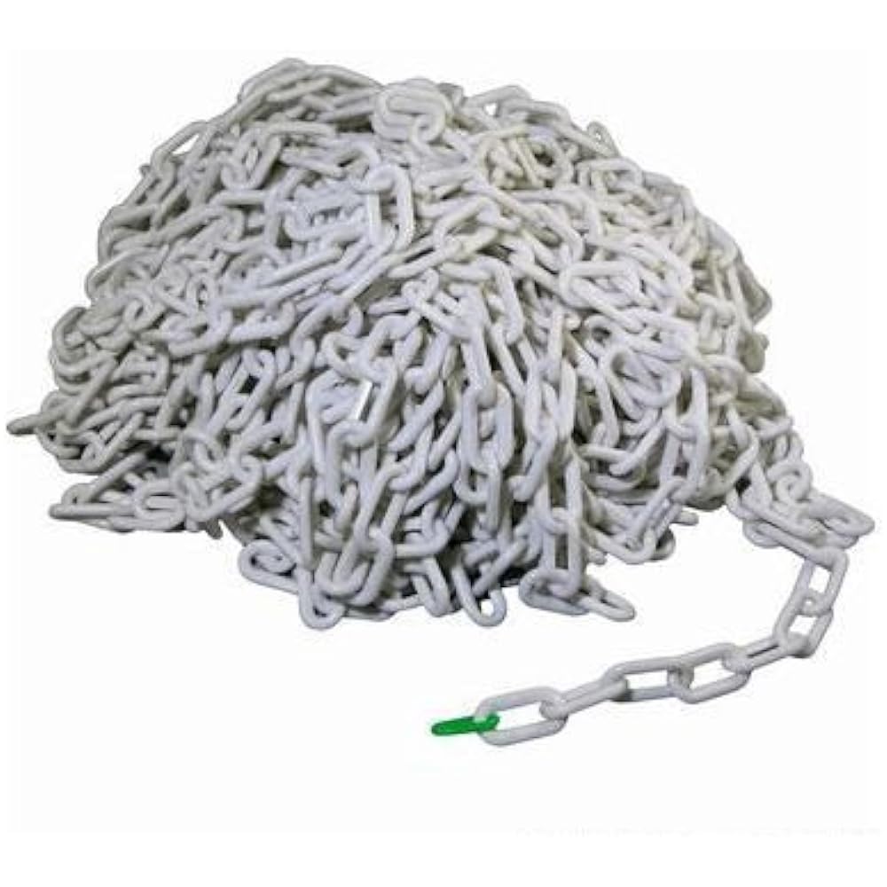 Plastic chain #8 white 50m