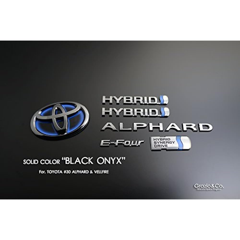 30 Alphard (for hybrid cars) Black onyx emblem 6-piece set