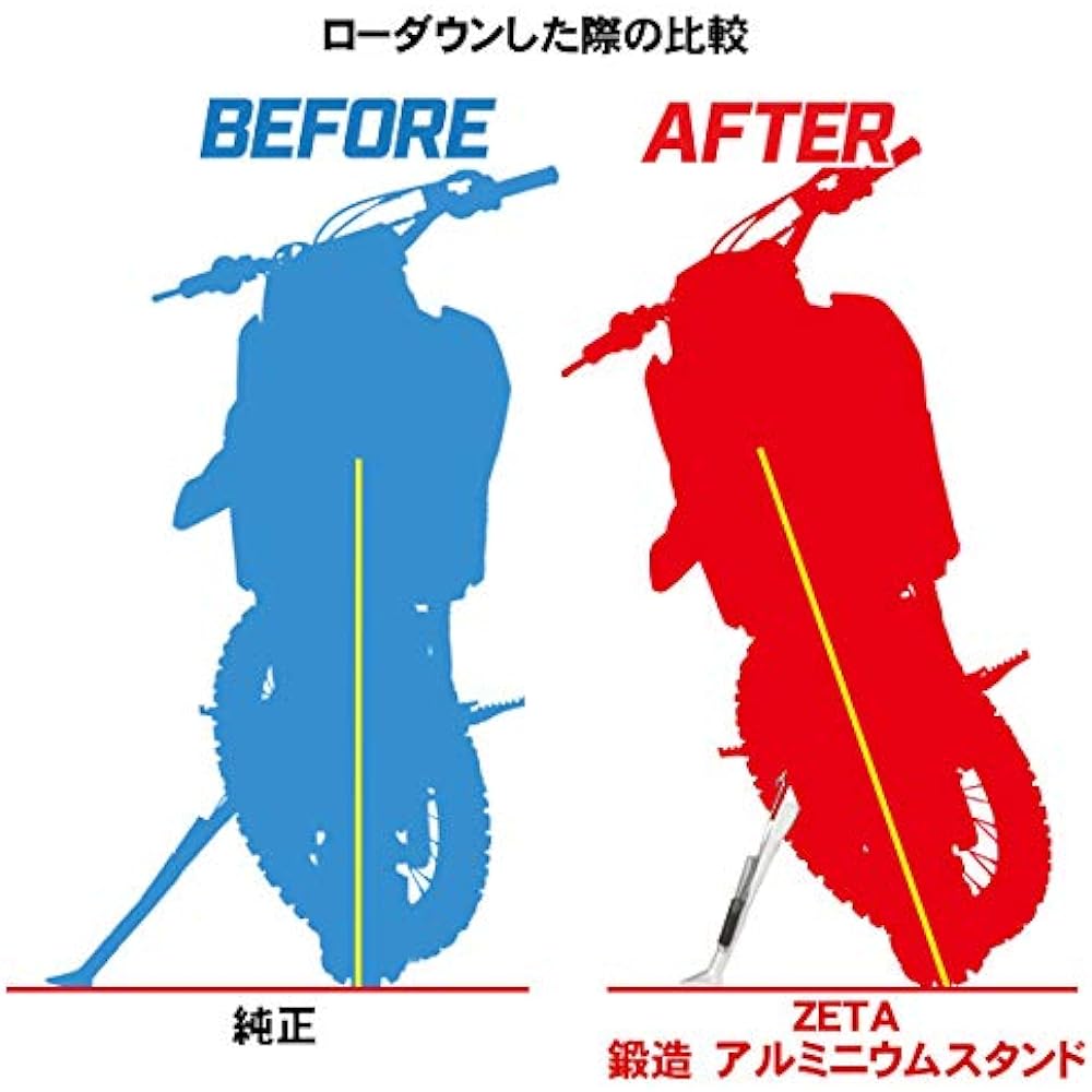 ZETA Forged Aluminum Kickstand +25mm SEROW250 (05-20) XT250 (08-20)
