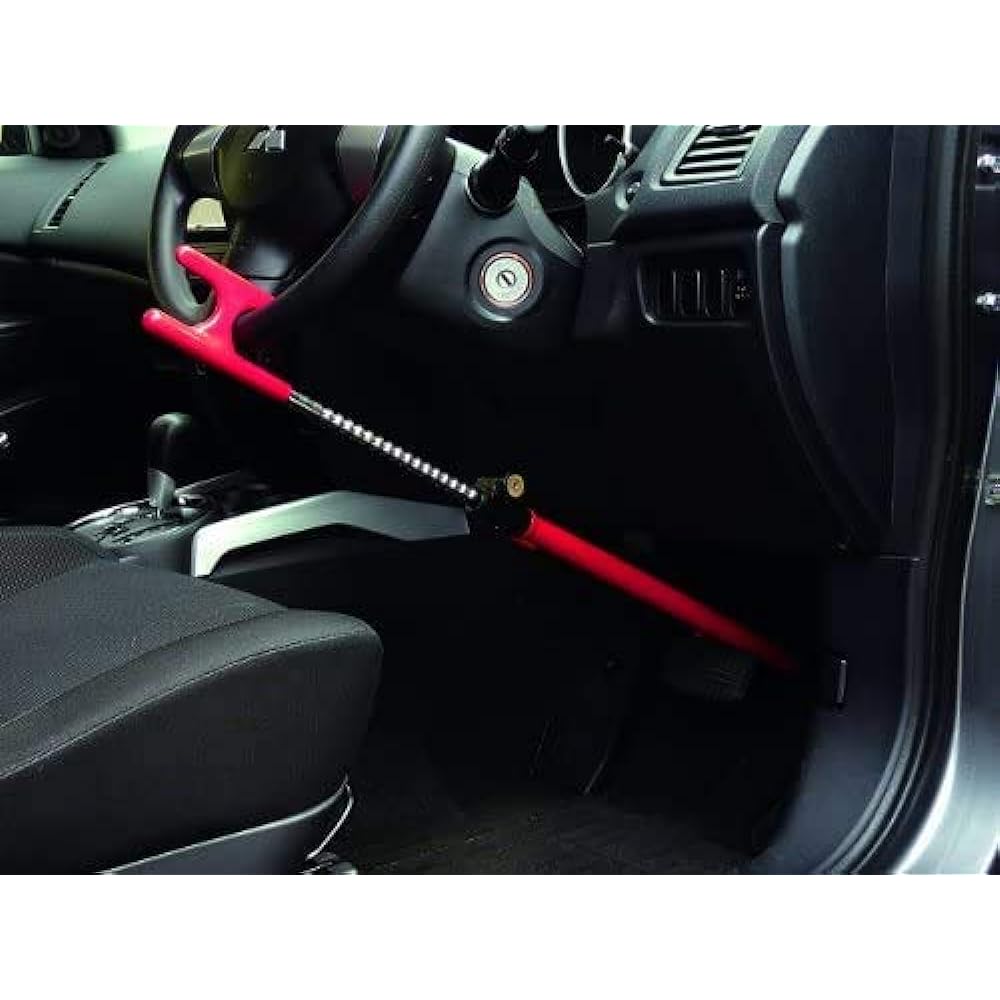 Emerson EM-119 Car Steering Wheel Lock, Anti-Theft Product, Relay Attack Protection, Hard Alloy, Cross Keys, Inner Diameter Within 11.4 - 19.3 inches (290 - 490 mm), Handle Thickness Less Than 2.2 inches (56 mm)