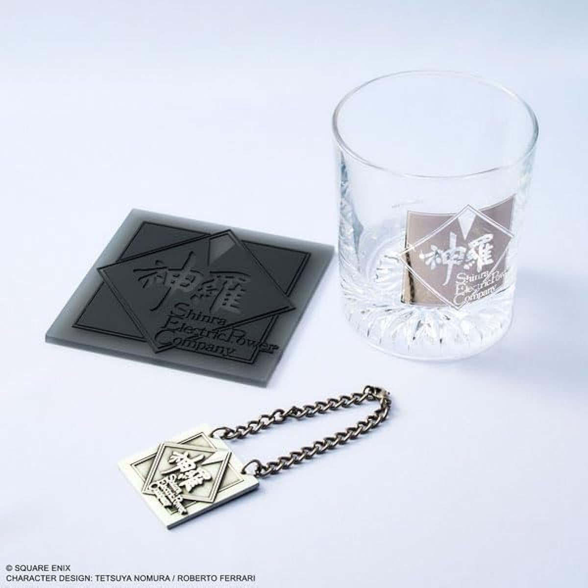 Final Fantasy VII Reverse Glass & Coaster Set Shinra Company