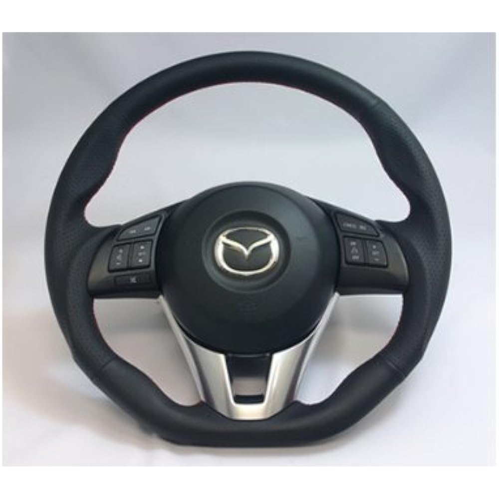 KENSTYLE Original Steering MA01 Mazda CX-5 (KE Series) All Black Leather (Red Stitch)