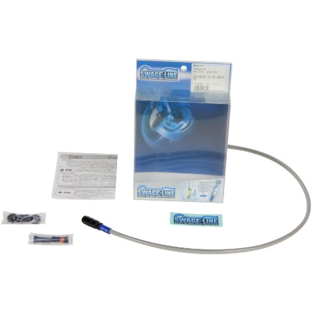 SWAGE LINE Clutch Hose Kit Aluminum (Gold/Blue) Clear Hose GSX-R1100 86-88 PAC425