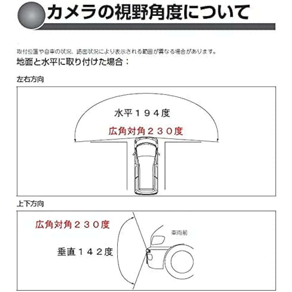 Karots Area Compatible Rear Camera SONY CCD Wide Angle 230 Degree Guideline [You can see right sideways.