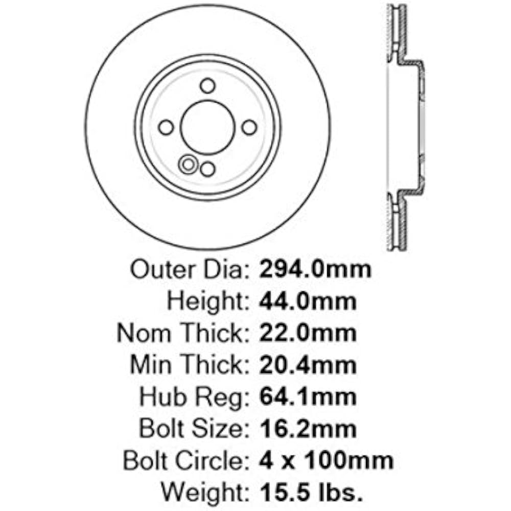 Central 125.34101 Premium high carbon rotor