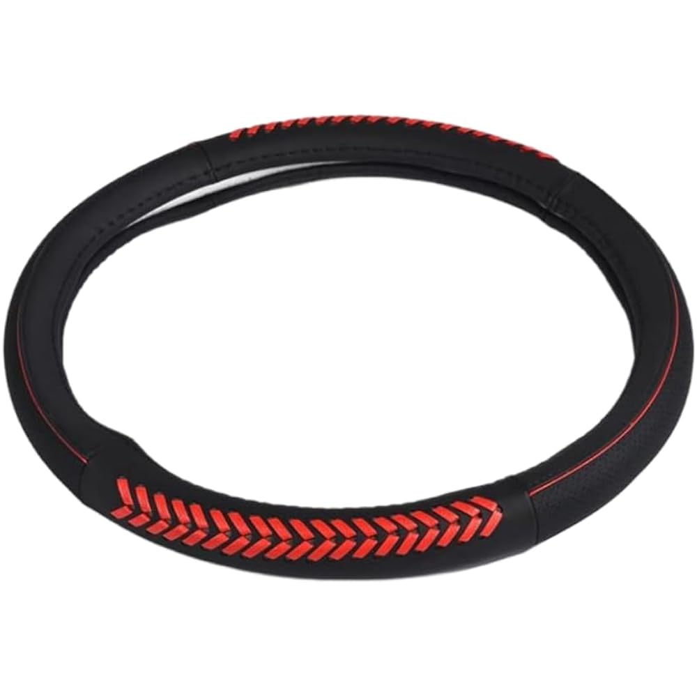 vesul Gloves Leather Steering Wheel Cover for Mazda 3 Axela 2013 – 2015 , red