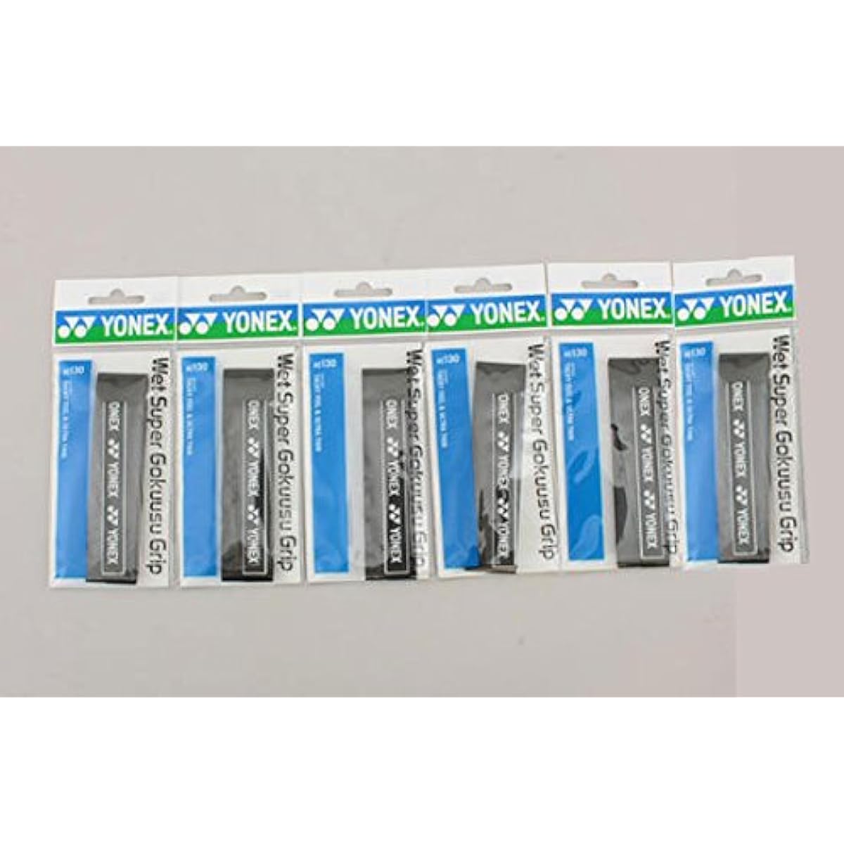 YONEX Wet Super Ultra-Thin Grip Tape 1 Piece Set of 6 Black AC130-007-6SET