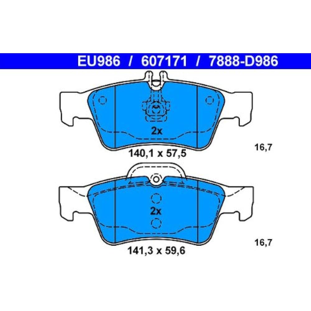 PADDING (ate-at2020) Brake Pads Set 0034205120 13046071712