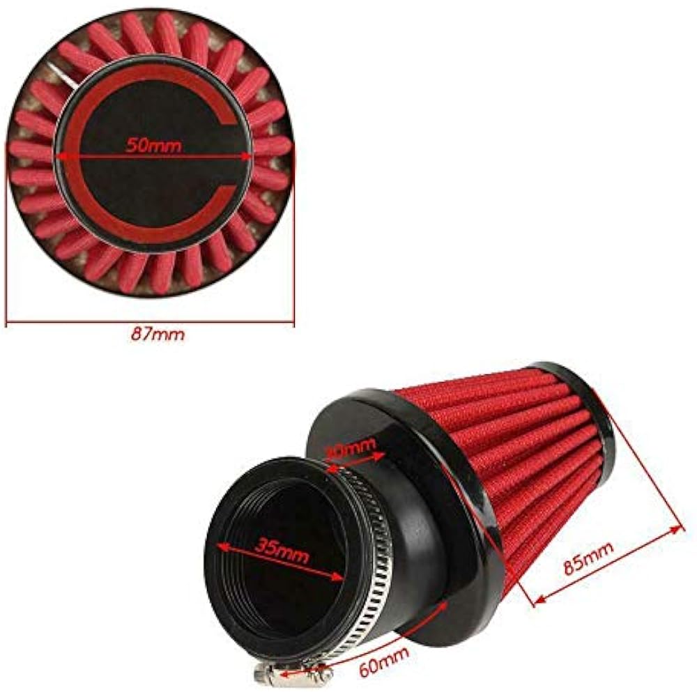 UAUS 35mm 45 degrees Motorcycle Air Filter Cleaner 150cc-250CC ATV for dirt bike