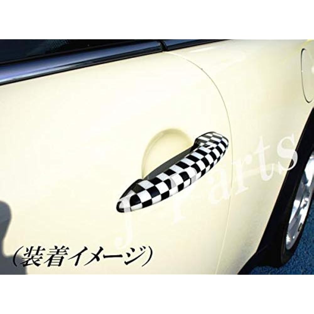 MOTOFUTURE BMW Mini R60 Exclusive Design Door Outer Handle Cover Door Cover 4 Piece SET Checkered Design