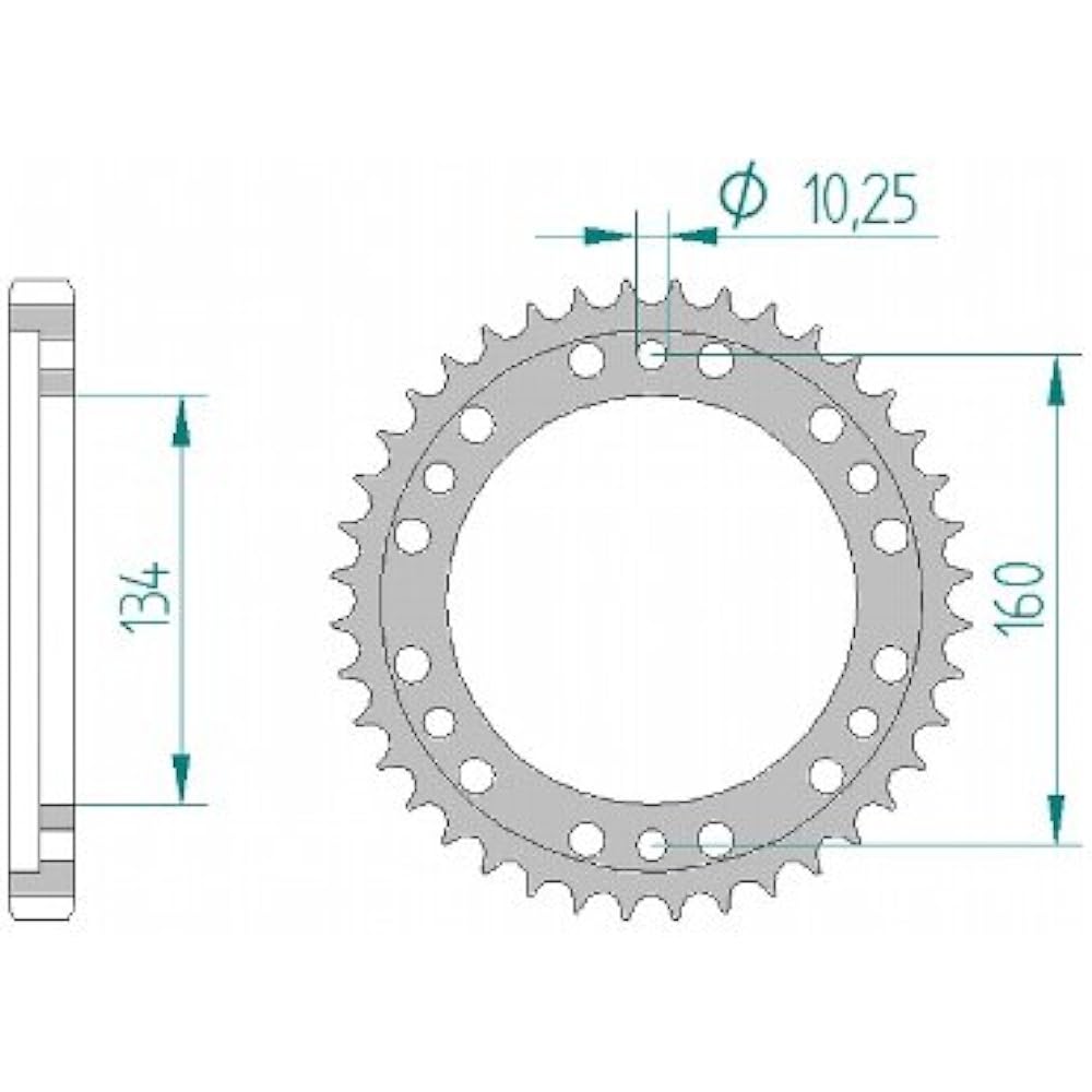 AFAM Rear Sprocket Hard Anodized 11616-41