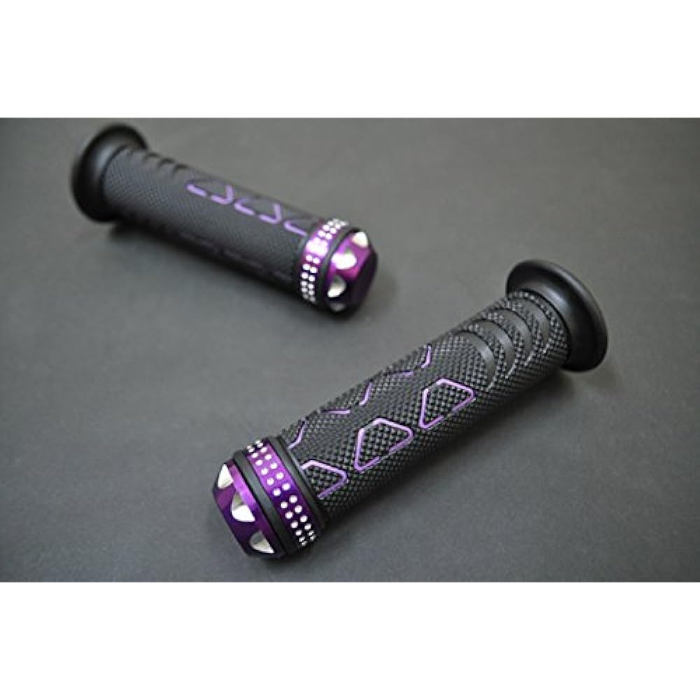 ALCAN HANDS Tri Grip (Integrated Bar End) Aluminum + Rubber Purple Handle Diameter φ22.2 G00059J