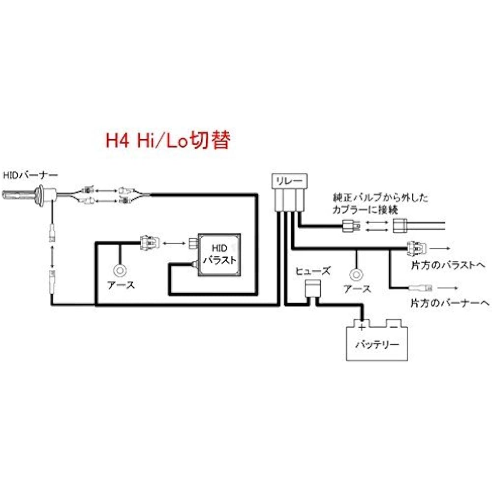 HID 55W H4 Hi/Lo 8000K Burner 2 Pieces 1 Set HID Valve